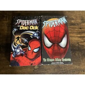 Spider-Man Vs Doc Ock And The Ultimate Villian Showdown VHS tapes Set Of 2
